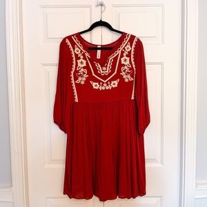 Francesca's Dress with Cream Embroidery